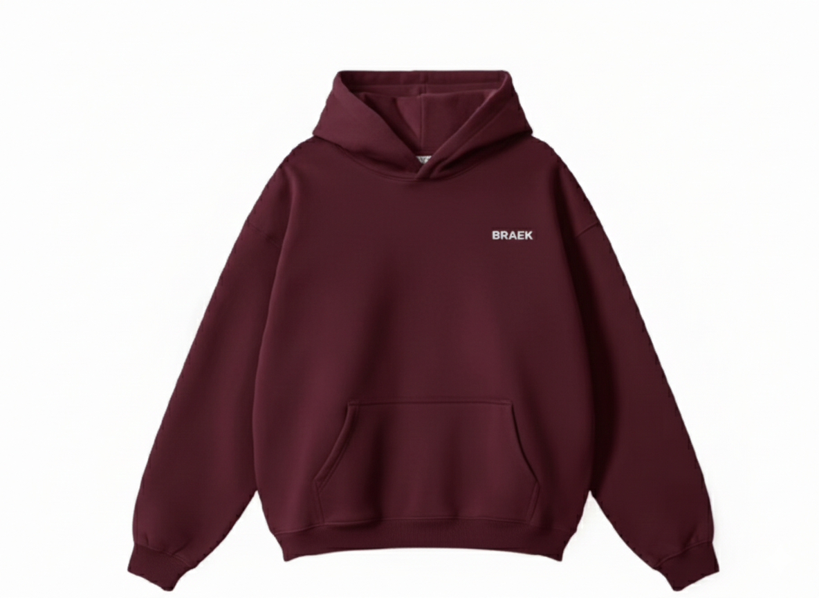 Oversize Hoodie Weinrot